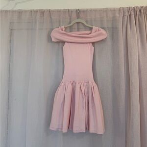 Meshki Lydia Dress Pink Off-Shoulder